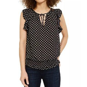 💥Inc Dot-Print Sleeveless Blouse